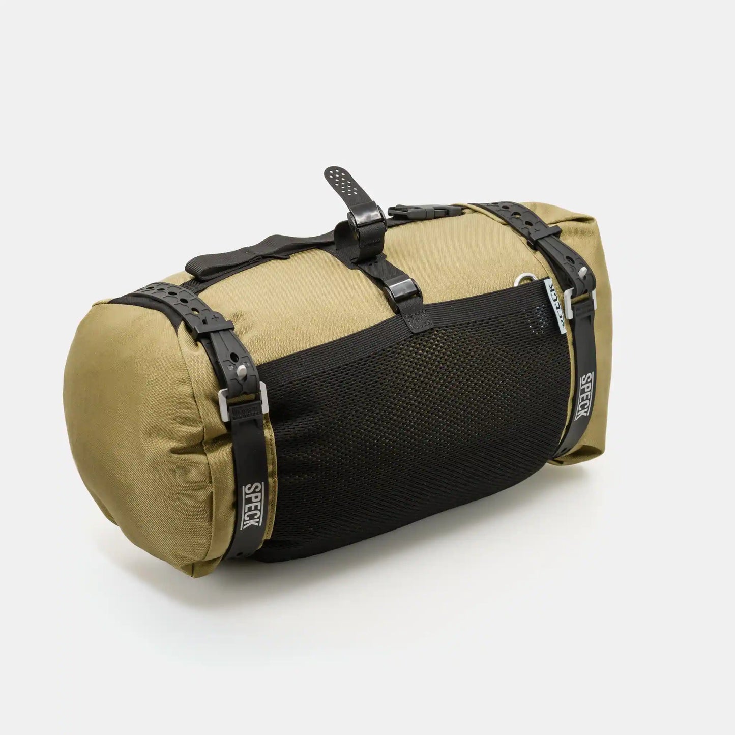 Speck Gear Lenkertasche in Ingwer – Bikepacking Bar Bag seitlich mit Netztasche