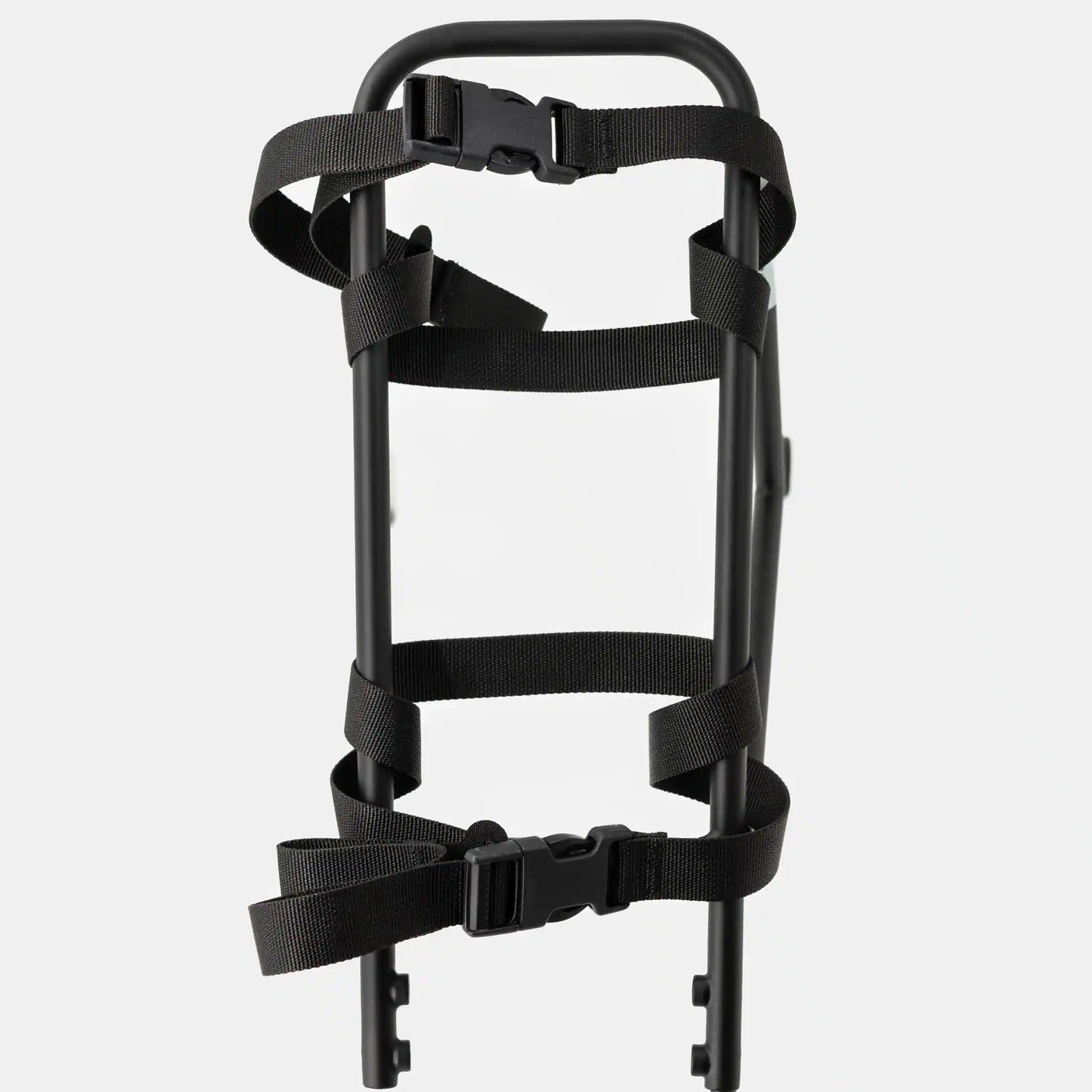 Montage der Speck Gear Gurte am Gepäckträger um ein Rack-Pack zu befestigen