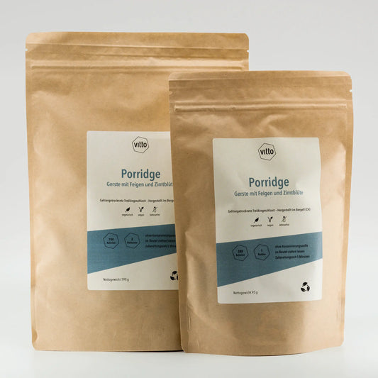 Porridge mit Gerste und Feige 1+2 Portionen