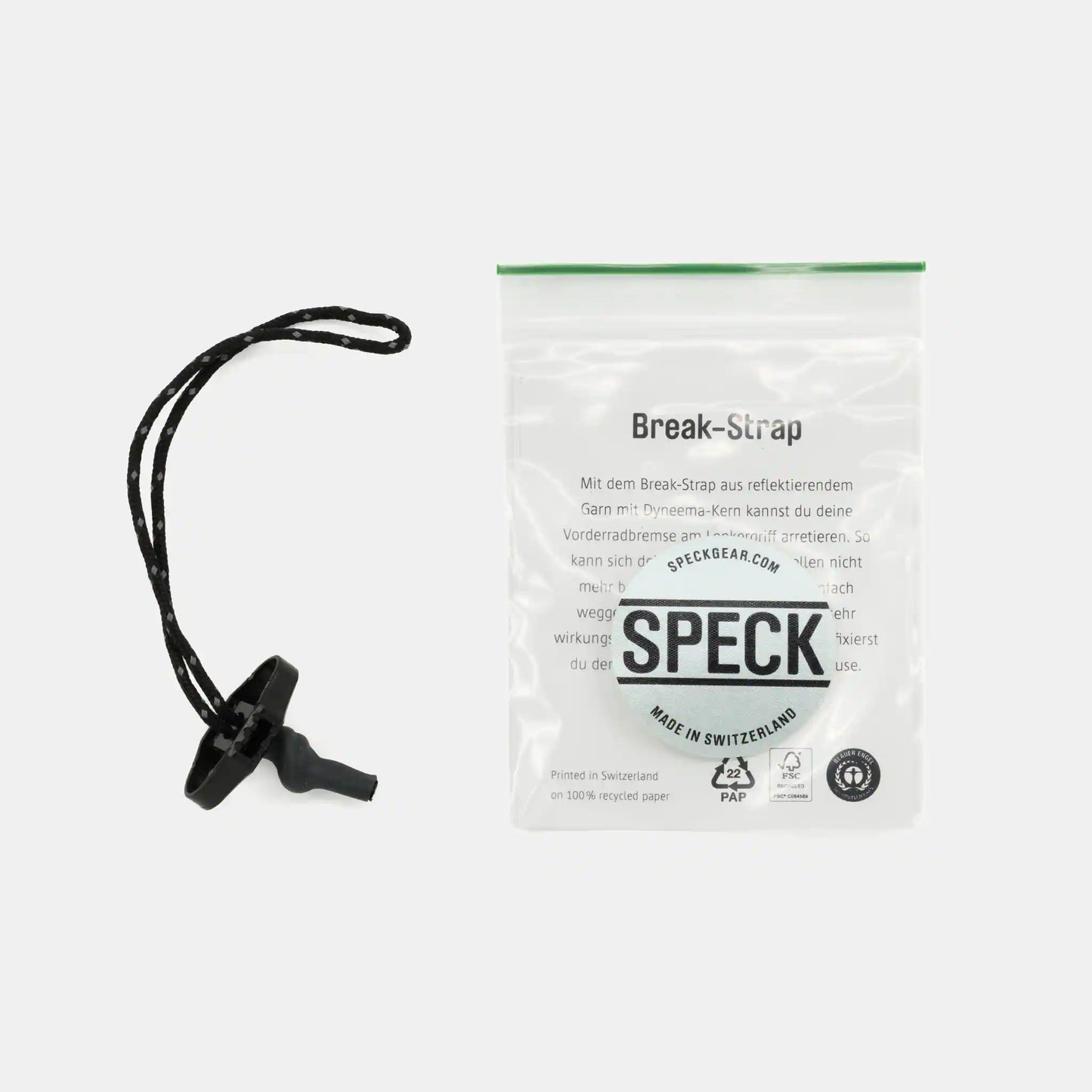 Speck Gear Break Strap mit Verpackung, Farbe Schwarz