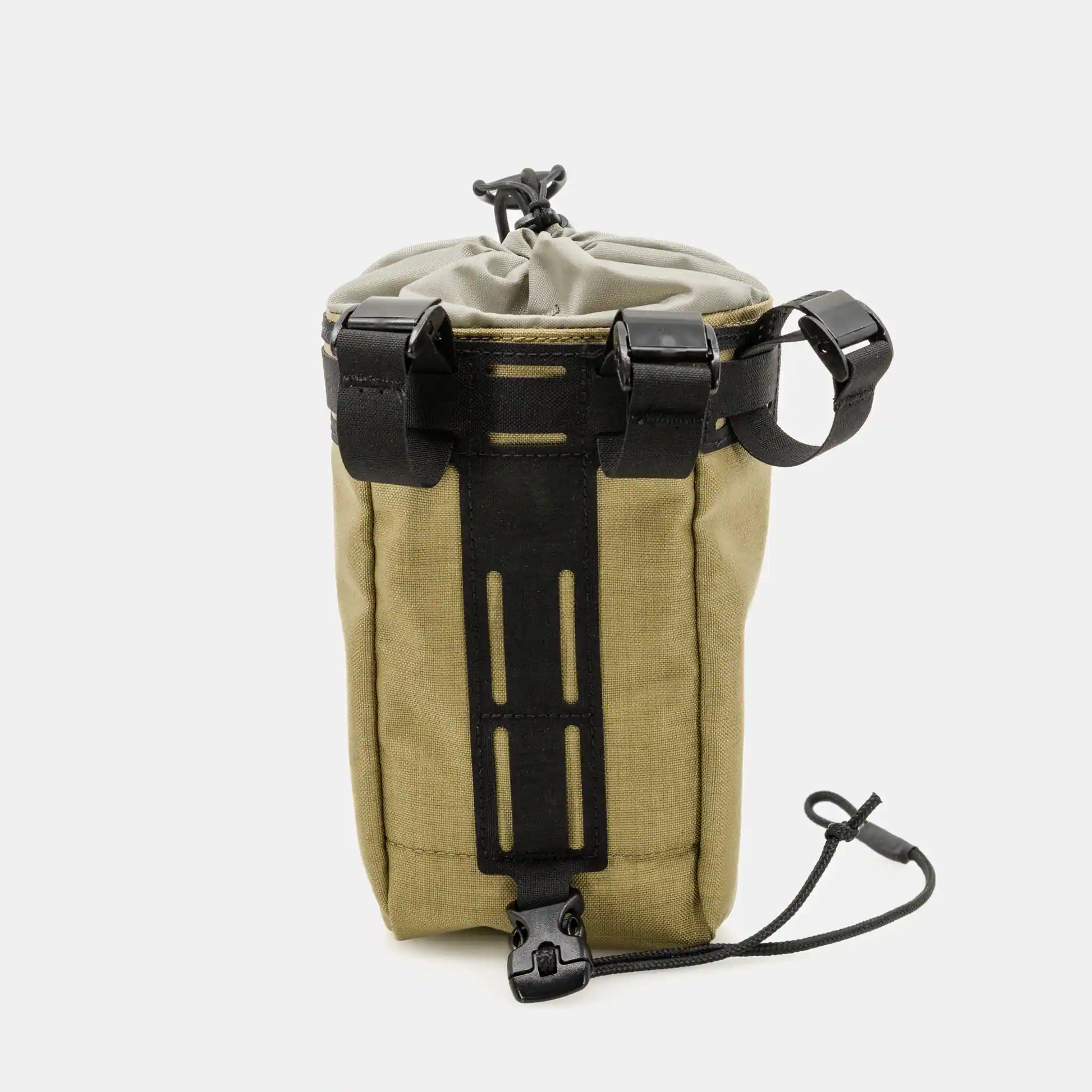 Speck Gear Cockpit-Tasche in Ingwer – Bikepacking Food Bag von hinten mit Befestigungsriemen