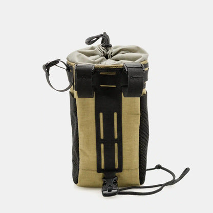 Speck Gear Cockpit-Tasche in Ingwer – Bikepacking Food Bag von hinten mit Befestigungsriemen