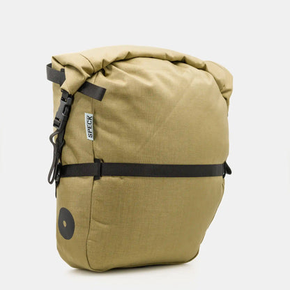 Speck Gear Packtasche in Ingwer – Bikepacking Mini Pannier seitlich mit Rollverschluss, Reflektor und Kompressionsgurt