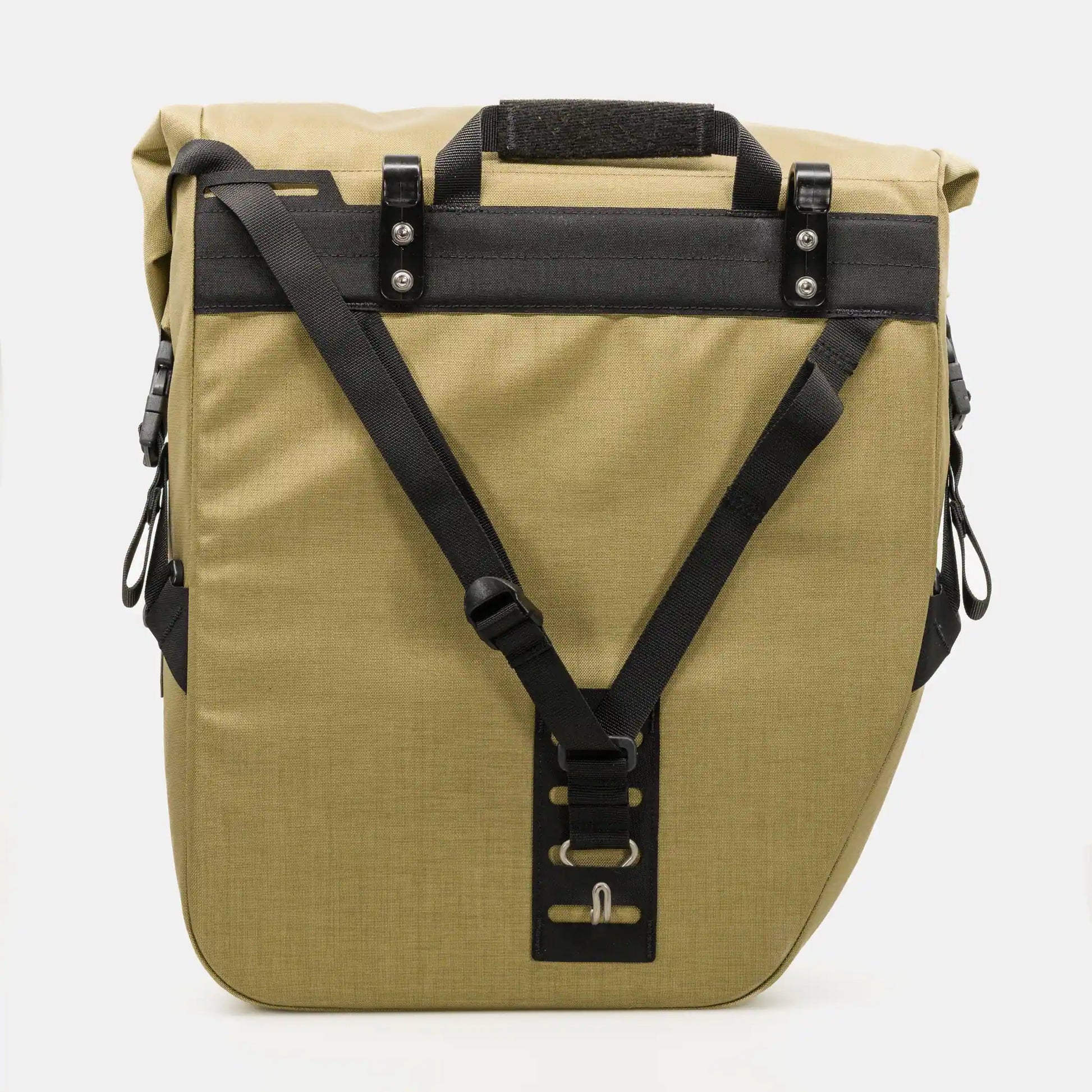 Speck Gear Packtasche in Ingwer – Bikepacking Mini Pannier von hinten mit Befestigungssystem