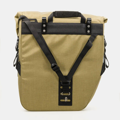 Speck Gear Packtasche in Ingwer – Bikepacking Mini Pannier von hinten mit Befestigungssystem