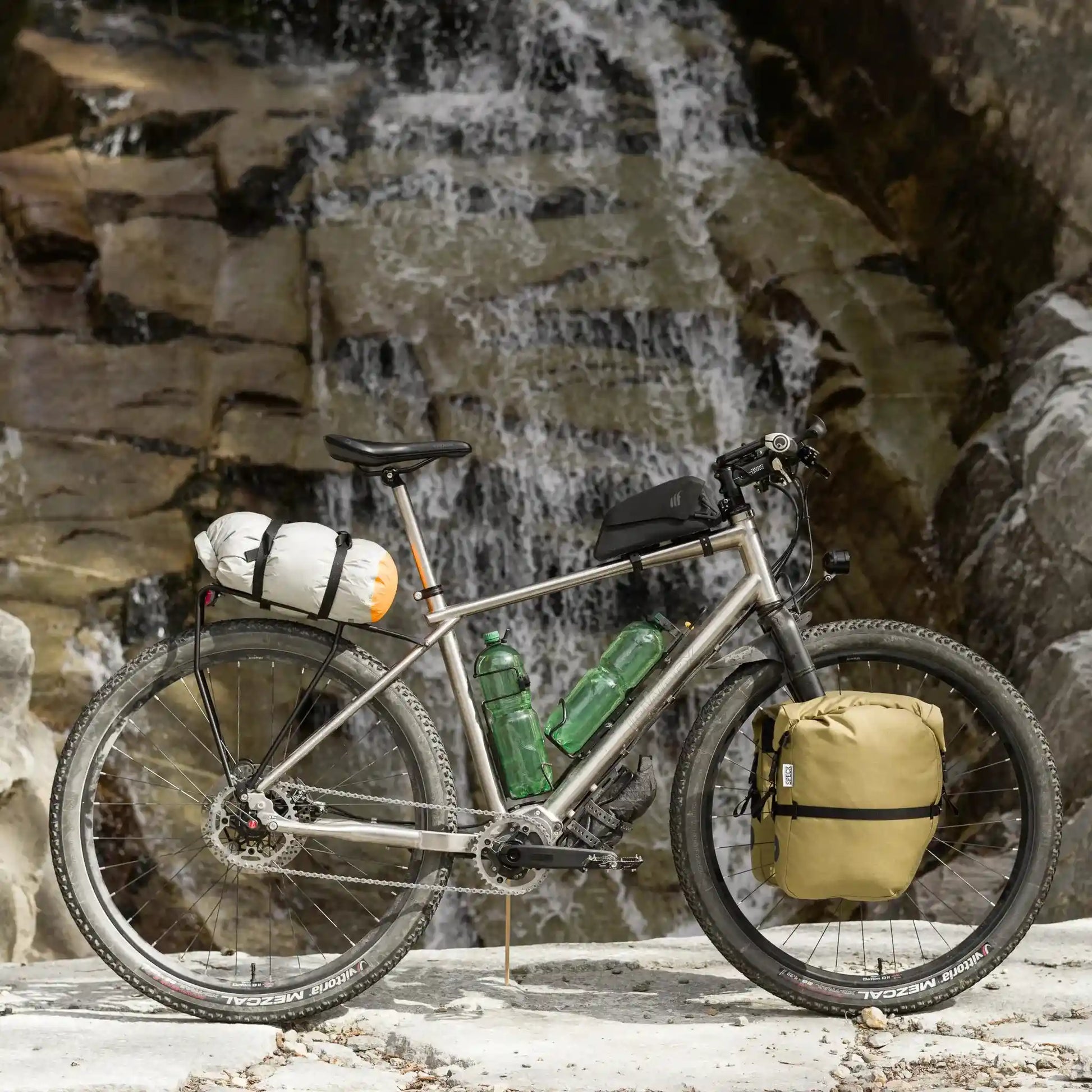 lowrider gravel bike Mini Pannier - Weatherproof Bikepacking Bags