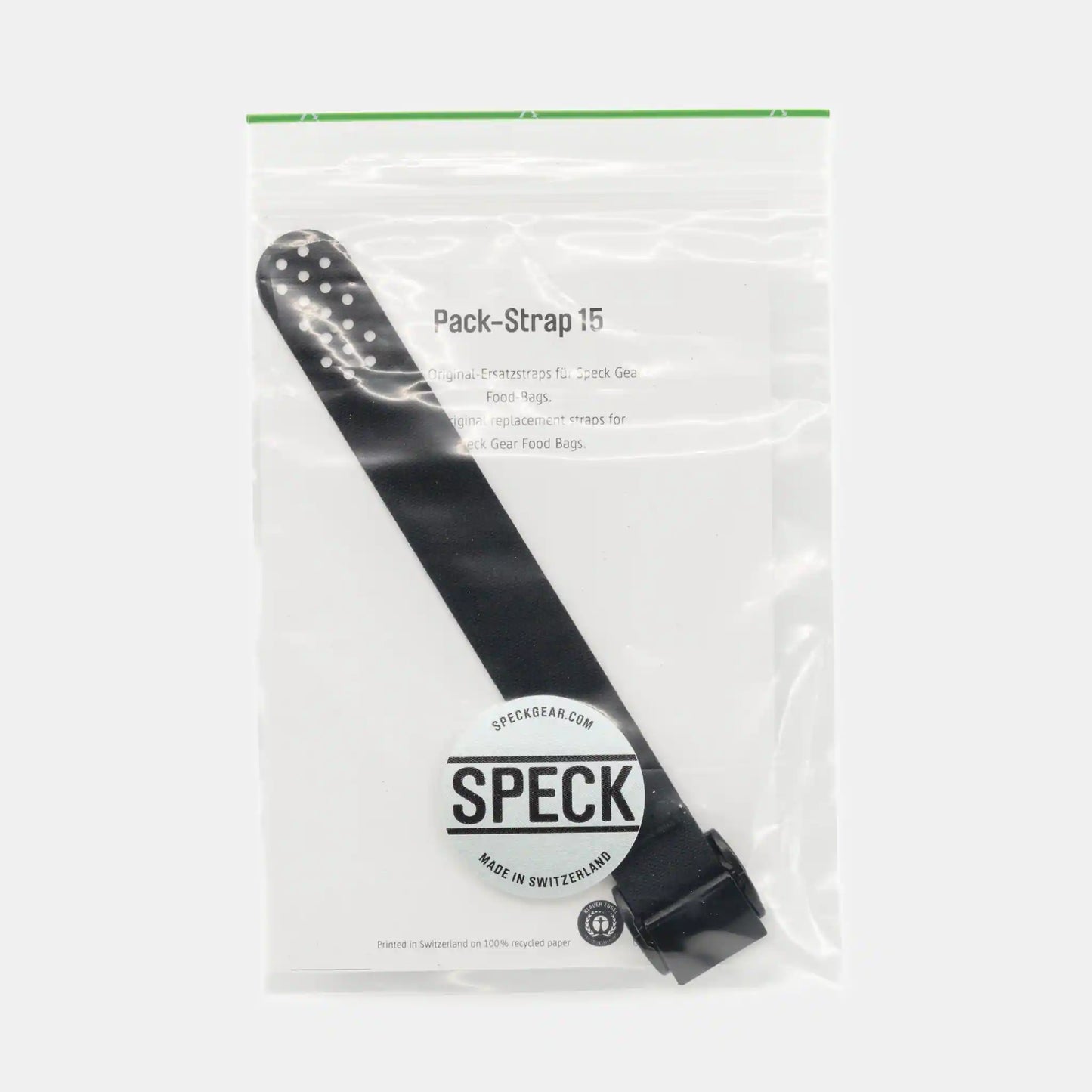 Speck Gear Ersatz Pack-Strap 15 in Zipp Lock Beutel