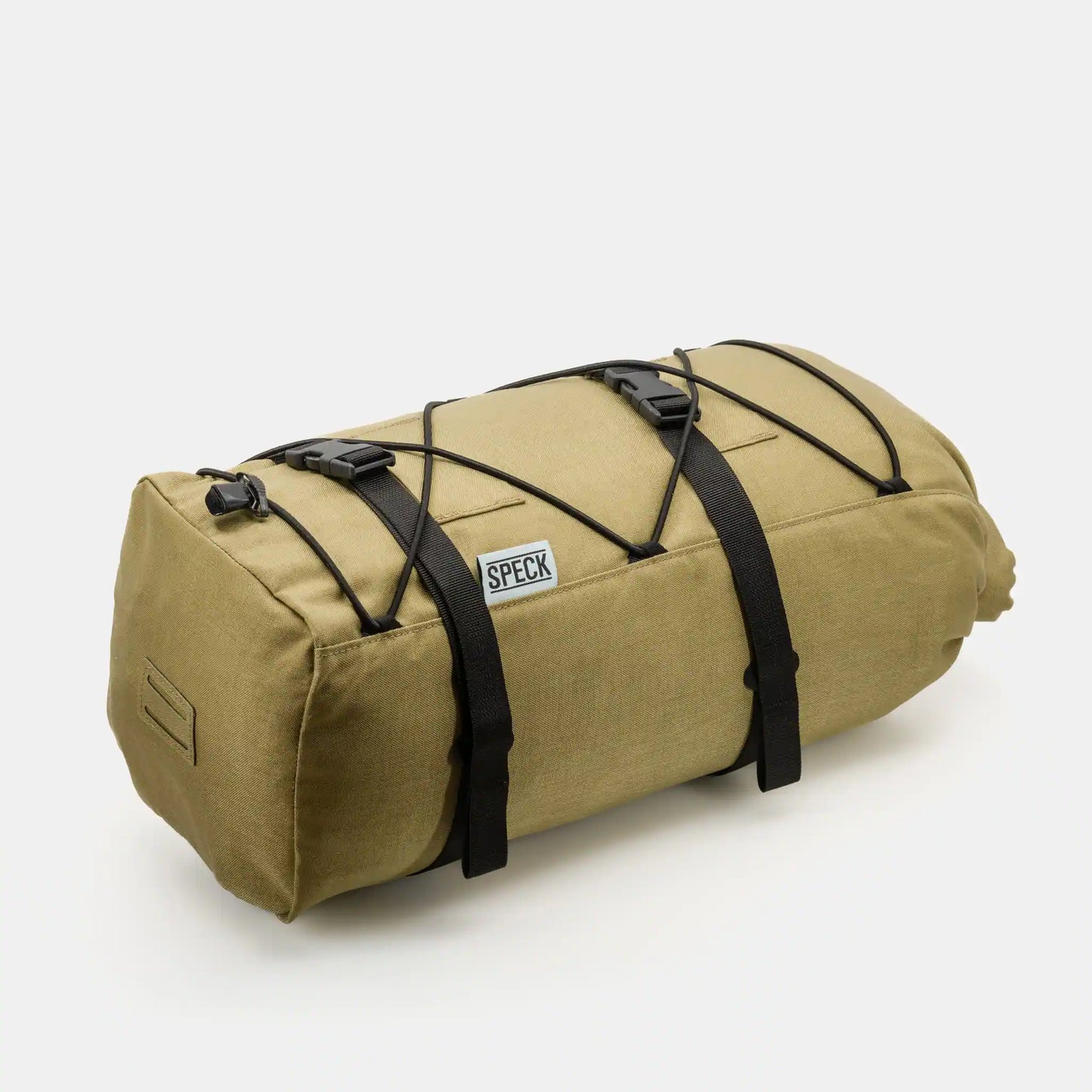 Speck Gear Gepäckträger Rolle in Ingwer – Bikepacking Rack Pack seitlich mit zwei Befestigungs-Gurten und Gummiband für zusätzliches Gepäck