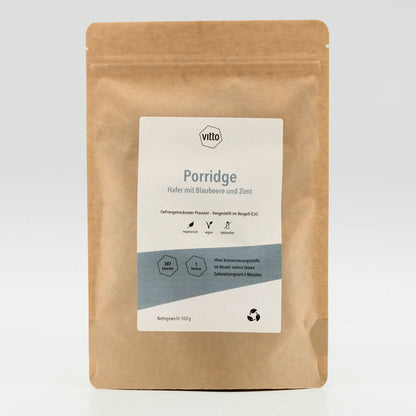 Vitto Trekking Nahrung Hafer Porridge  mit Blaubeere Verpackung