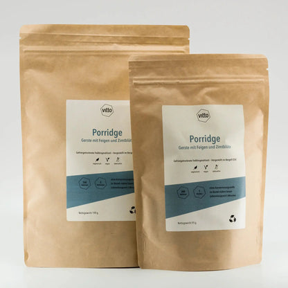 Porridge mit Gerste und Feige 1+2 Portionen