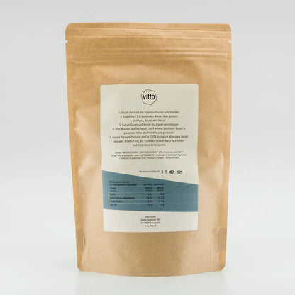 Porridge mit Gerste und Feige Rückseite