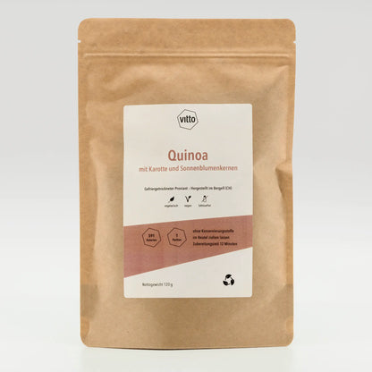 Vitto Trekking Nahrung Quinoa mit Karotte Verpackung